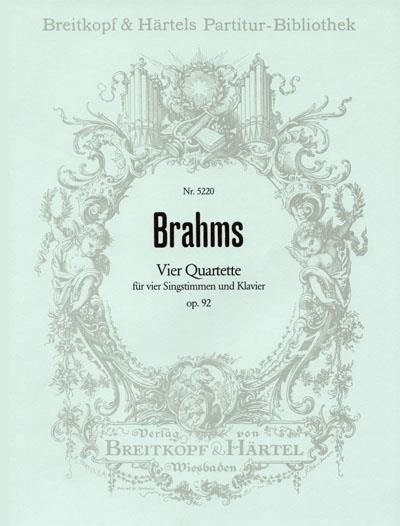 Vier Quartette op. 92