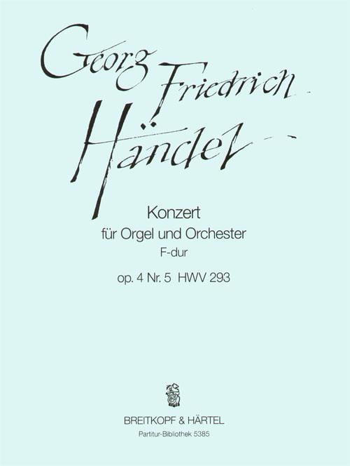 Orgelkonz.F-dur op.4/5 HWV 293