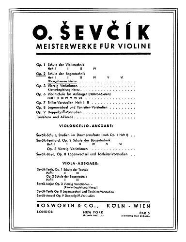 Otakar Sevcik: Ubungsthemen Hierzu Op. 2