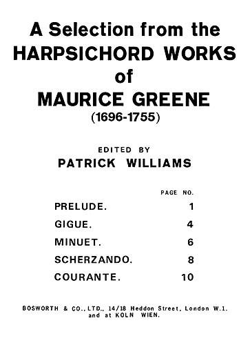 Five Harpsichord Works Williams