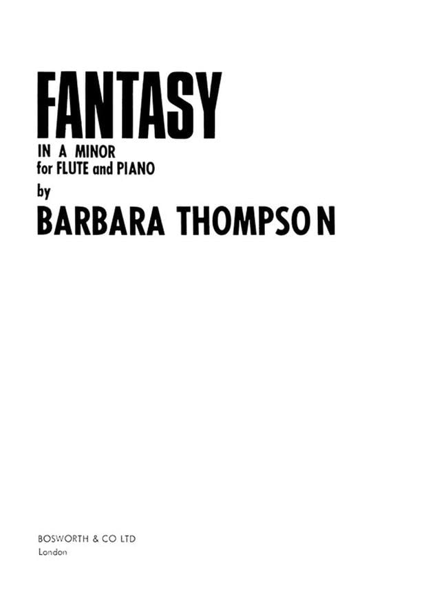 Thompson, B Fantasy In A Minor
