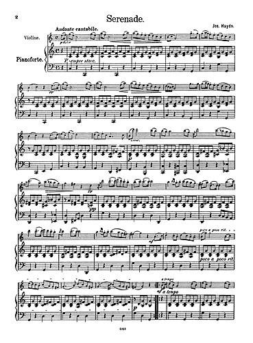 Haydn, J Serenade Famous Wahls