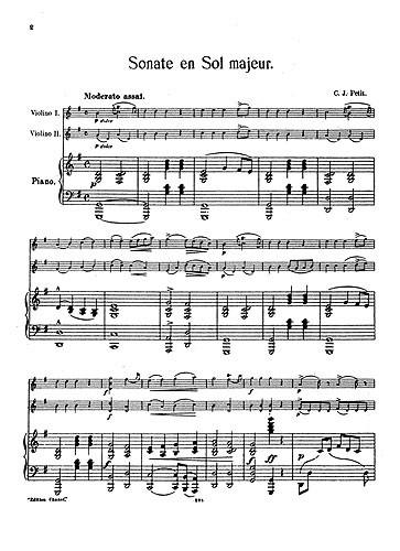 Petit, C J Sonata In G