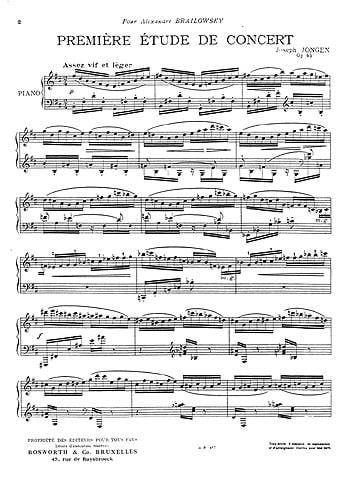 Premiere Etude De Concert (Piano)