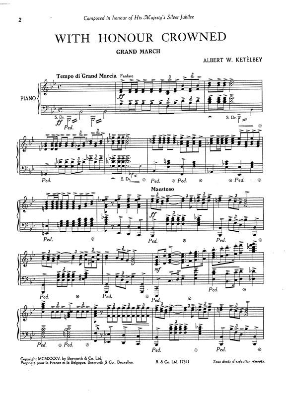 With Honour Crowned (Piano)