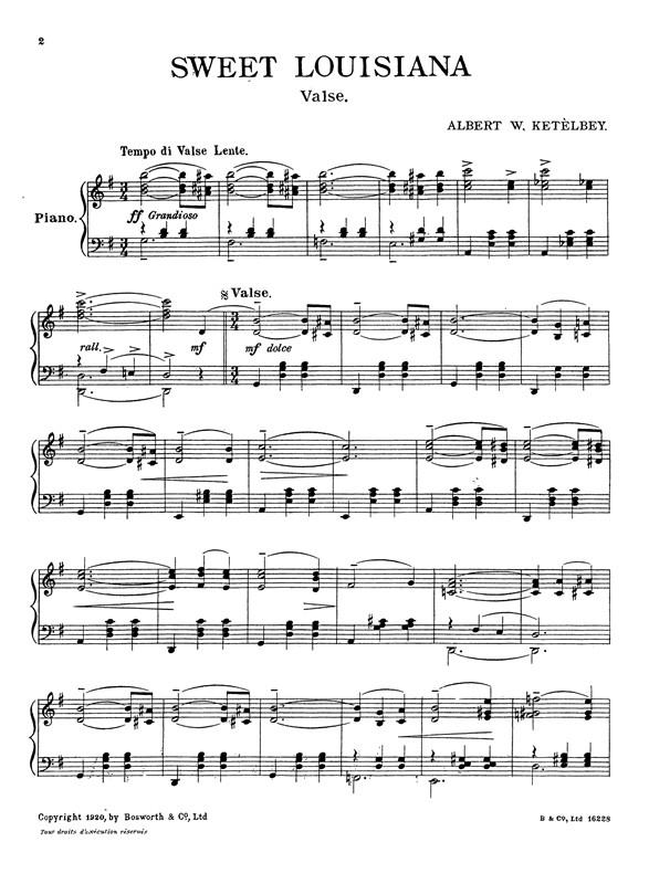 Sweet Louisiana (Piano)