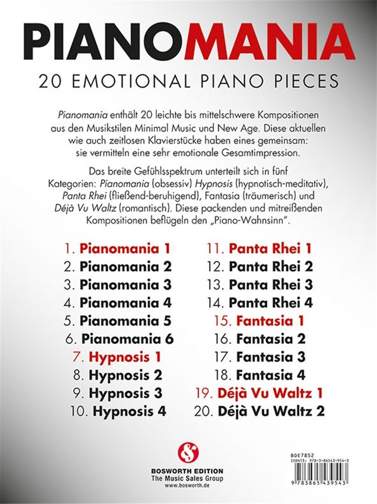 Pianomania: 20 Emotional Piano Pieces