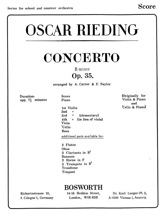 Concerto In B Minor Op. 35