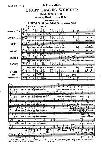 Gustav Holst: Light Leaves Whisper