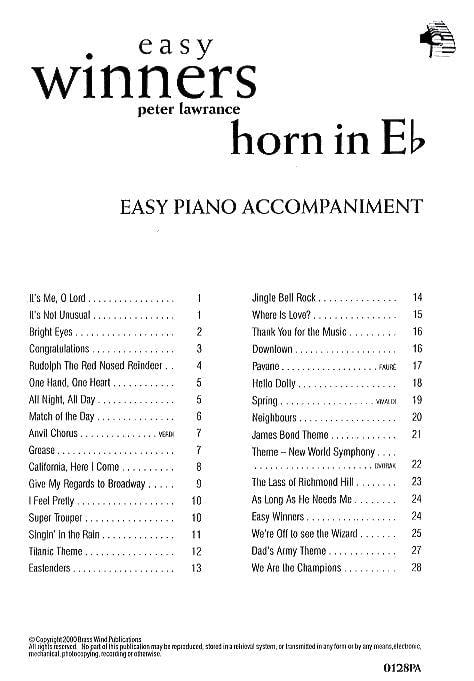 Easy Winners Eb Horn Pa