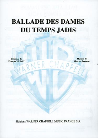 Ballade Des Dames Du Temps Jadis