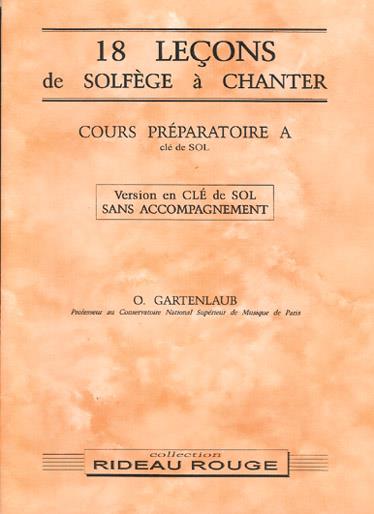 18 leçons solfège à chanter : Cours Préparatoire A