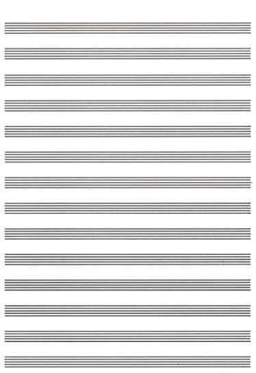 Carta da Musica (Cuadernillo, Papier à Musique)