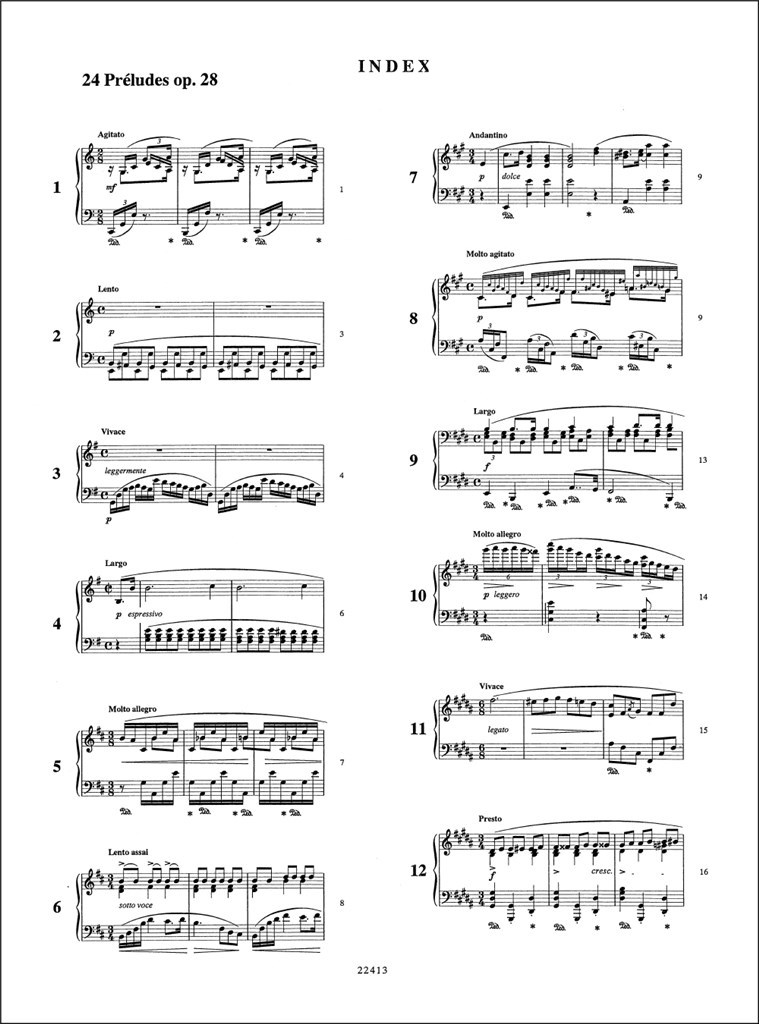 Préludes Op.28, for Piano