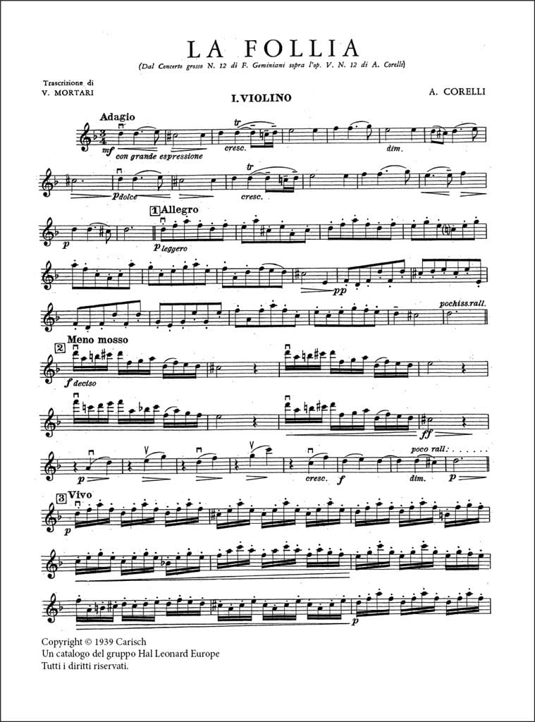 La Follia (Partitura e parti)