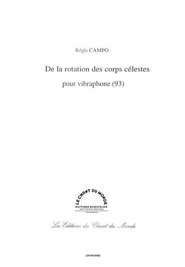 De la rotation des corps célestes