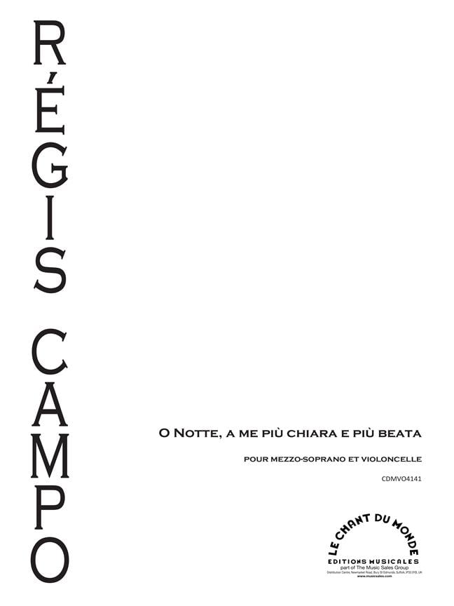 O Notte, A Me Più Chiara E Più Beata