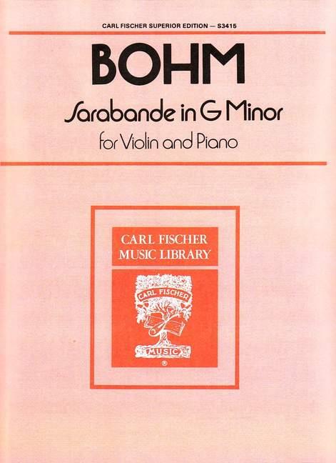 Sarabande In G Minor