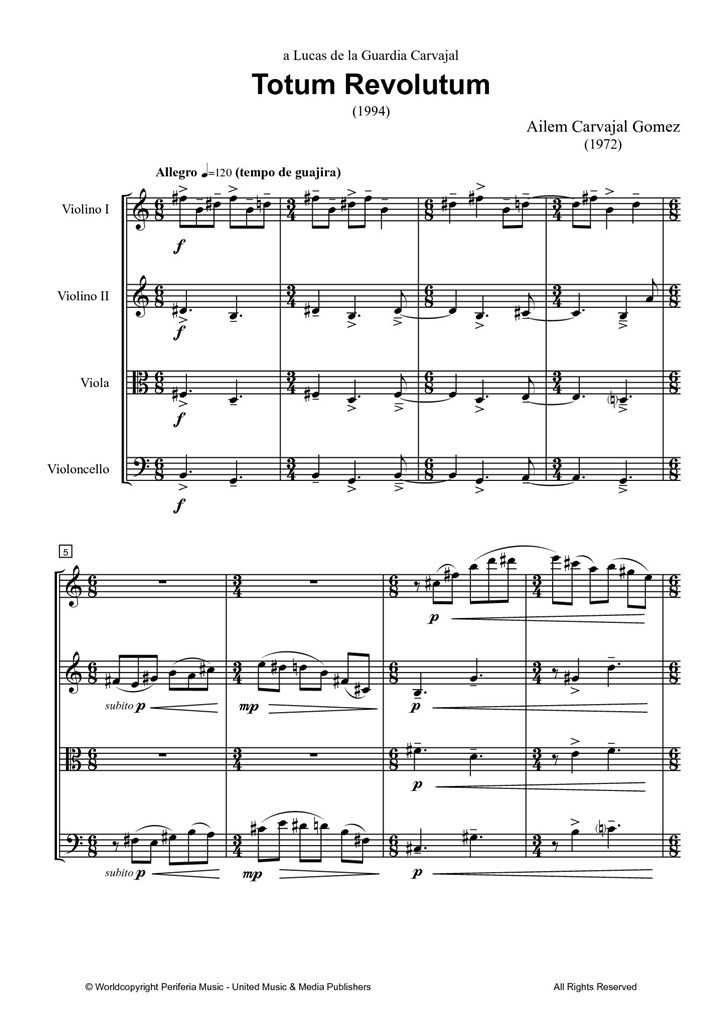 Totum Revolutum for String Quartet