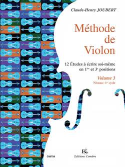 Méthode de violon Vol.3 : 12 études à écrire soi