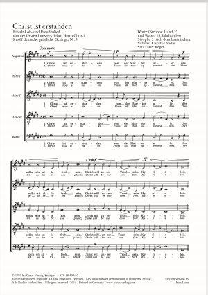 Christ ist erstanden - Schönster Herr Jesu