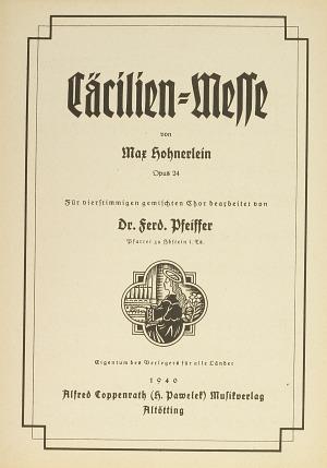 Messe zur Ehren der hl. Cäcilia