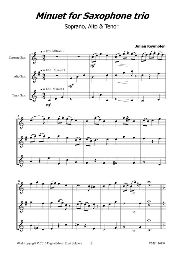 Minuet For Sax Trio