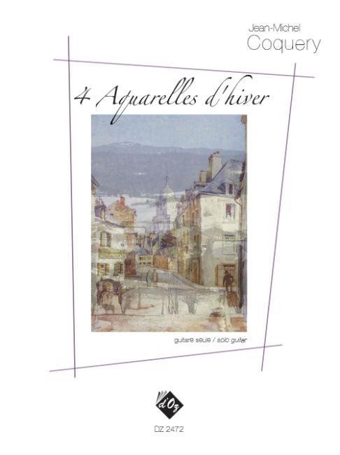4 aquarelles d'hiver