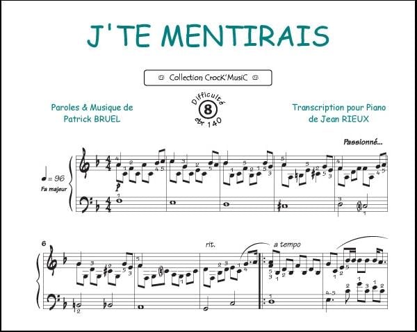 J'te Mentirai (Collection Crock'MusiC)