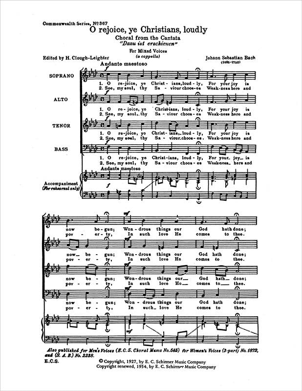 O Rejoice, Ye Christians, Loudly