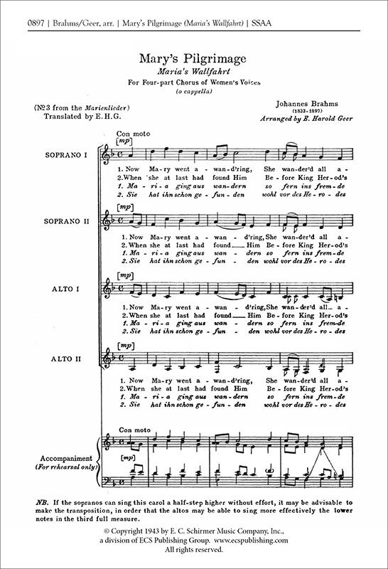 Marienlieder: No. 3 Mary's Pilgrimage