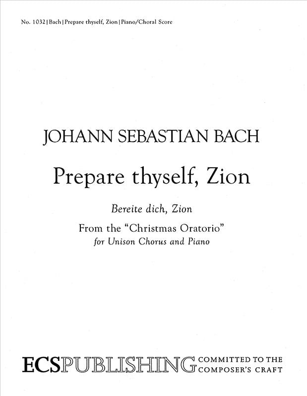 Christmas Oratorio: Prepare thyself Zion