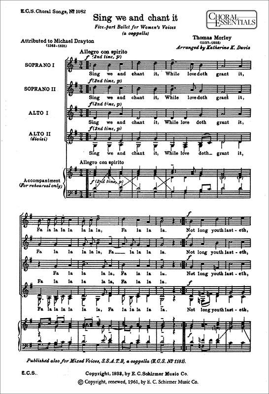 Sing We and Chant It