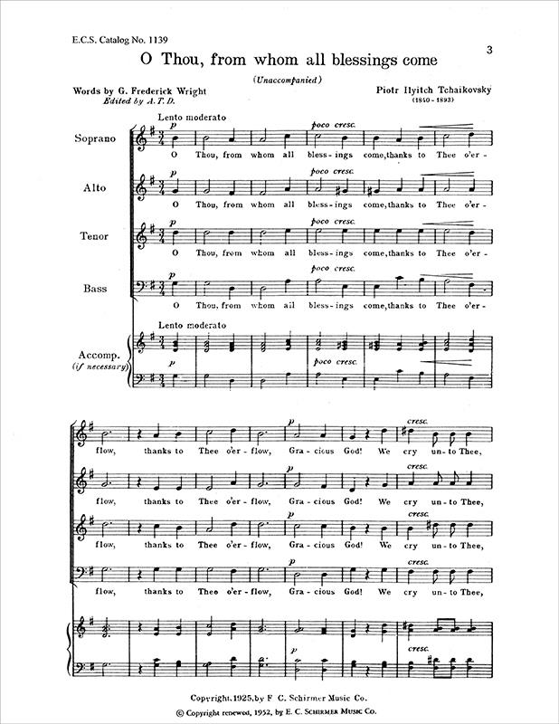 O Thou, From Whom all Blessings Come