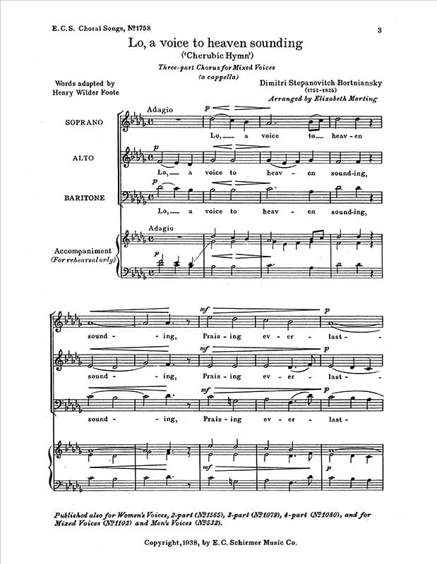 Lo, a Voice to Heaven Sounding