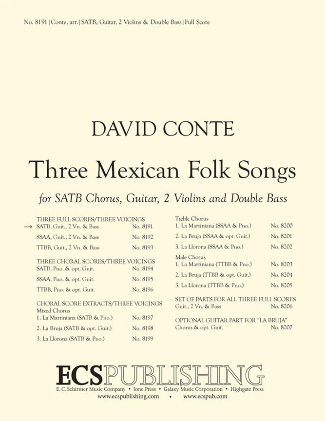 Three Mexican Folk Songs