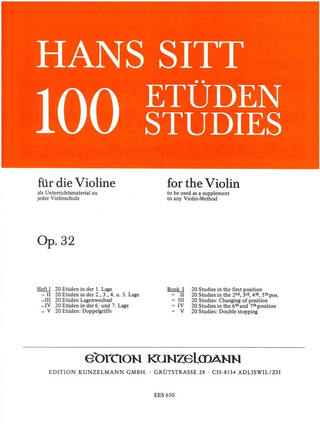 20 Etüden in der ersten Lage