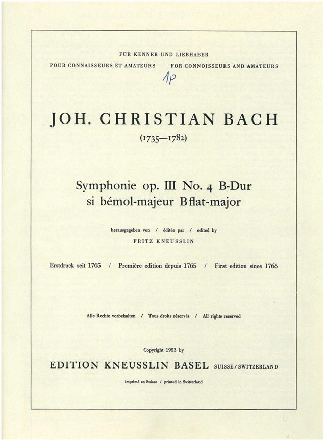 Sinfonie Op. 3 Nr. 4