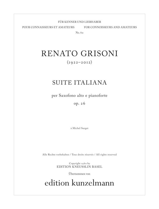 Suite Italiana Für Saxophon und Klavier