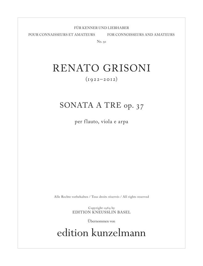 Sonate Op. 37 Für Flöte, Viola und Harfe