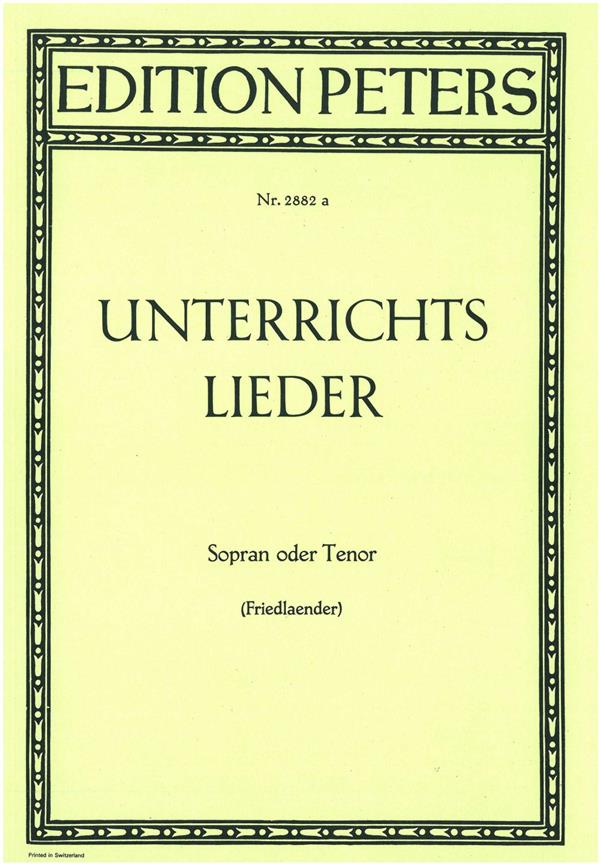 Unterrichtslieder für Sopran oder Tenor
