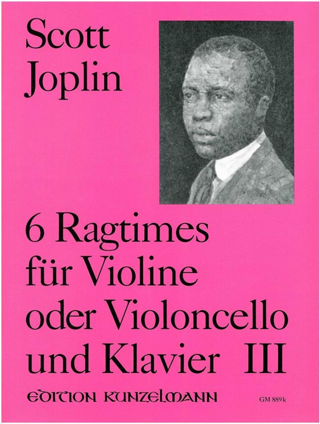 6 Ragtimes Für Violine und Klavier - Band Iii