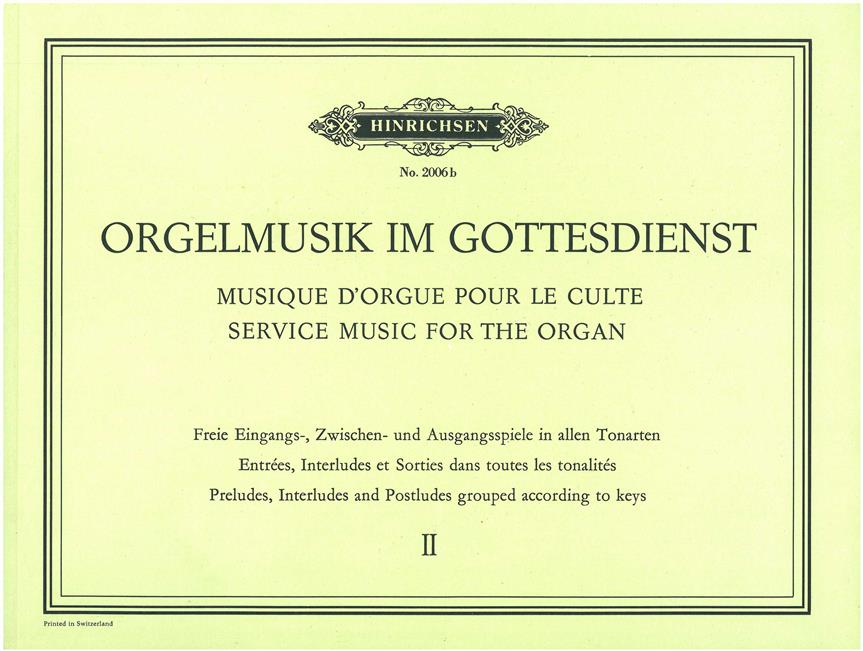 Orgelmusik Im Gottesdienst Band 2