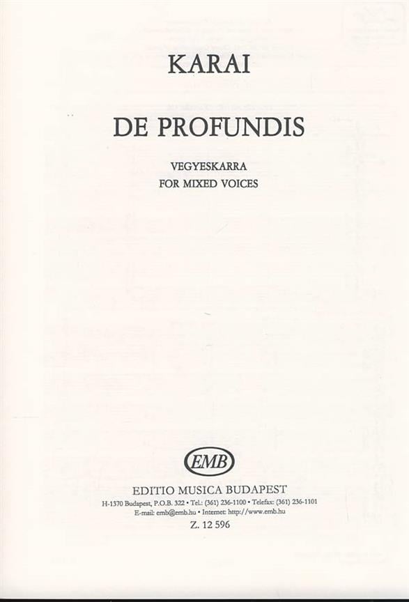 De Profundis Psalm 130