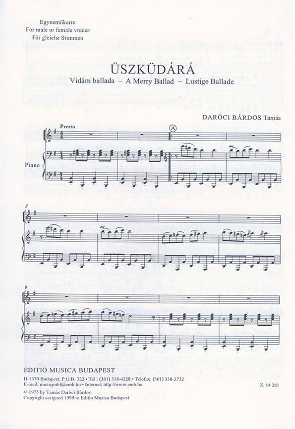 Üszküdárá - für gleiche Stimmen