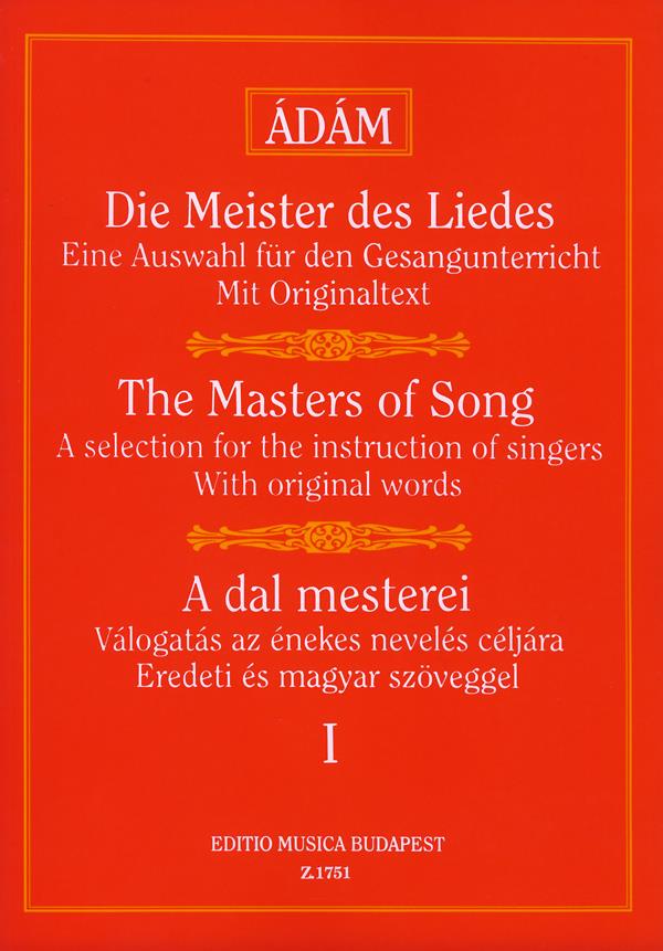 Die Meister des Liedes I werke für alle Stimmgatt
