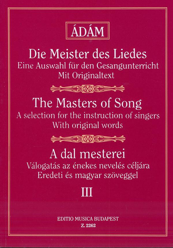Die Meister des Liedes III Brahms,Cornelius,Franz