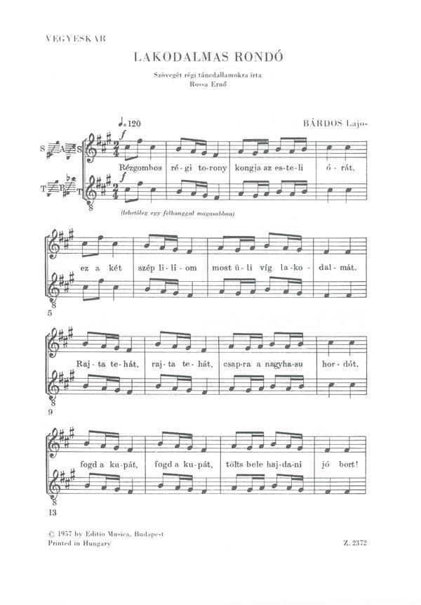 Lakodalmas rondó (on old dance melodies)