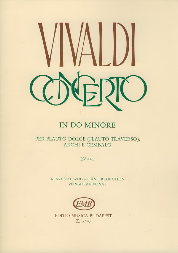Concerto in do minore per flauto, archi e cZalo
