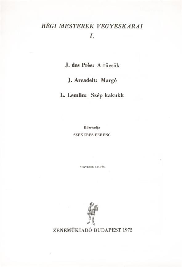 Old Masters' Mixed Choruses V1